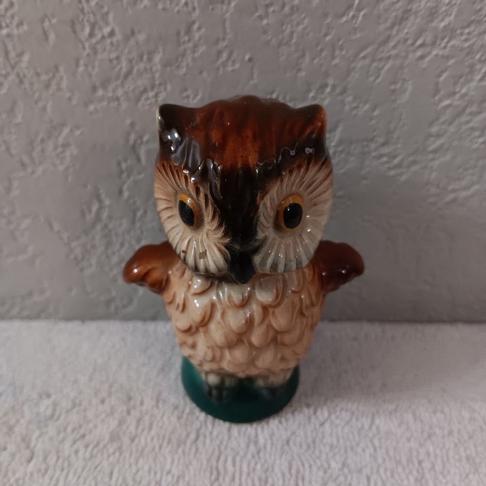 Charming Brown Owl Figurine